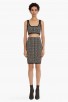 Cropped Bicolor Jacquard Sports Suit