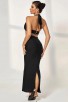 Crystal Halter Long Bandage Dress