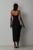 Trendy Strapless High Slit Party Evening Dress