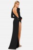 Black Mermaid Dress With Low Neck On The Back