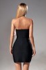 Open-Back Feather-Trimmed Crepe Mini Dress