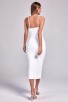 White sling split bandage Lana Dress