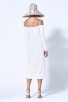 Sexy Off-The-Shoulder Cutout Bandage Long White Dress