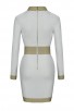 Black Long Sleeve Off Shoulder Zipper Bandage Dress