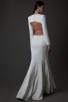 Long Elegant Backless White Evening Dress