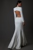 Long Elegant Backless White Evening Dress