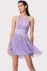 Herve Leger High Neck Fringe Dress