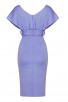 Simple Off Shoulder V-Neck Purple Bandage Dress
