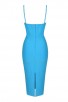 Blue Suspender Bandage Dress