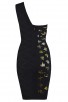 Herve Leger Hayley Diamond Quilting Beaded Dress