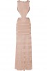 Herve Leger Blush Alondra cutout bandage gown