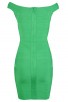 Herve Leger Bandage Dresses Off Shoulder Mint Green Mini Dress