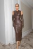 Celebrity Red Carpet Fashion Leather Bodysuit