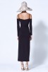 Sexy Off-The-Shoulder Cutout Bandage Long Dress