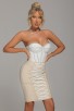 Lace Up Mini White Bandage Dress