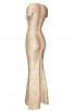 Herve Leger Lora Woodgrain Foil Bandage Gown