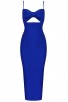 Sexy Slim Halter Long Blue Sling Dress