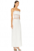 Elegant Brown Mesh Panel Maxi Spaghetti Strap Dress