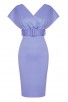 Simple Off Shoulder V-Neck Purple Bandage Dress