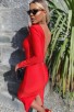 Long Sleeve Open Back Black Bandage Dress