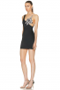 Black One-Shoulder Orchid Straps Dress