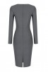 Grey-Black Long-Sleeved Skinny Sexy Dress