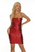 Sexy Slim Red Sequin Bandage Dress