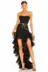 Strapless Black Corset Gown