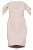 Herve Leger Bandage Dress Off Shoulder Pink