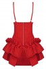 Strappy Sleeveless Asymmetric Ruffled Red Fishtail Dress