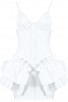 Strappy Sleeveless Asymmetric Ruffled Fishtail Dress