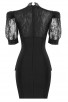 Black V-Neck Lace Bandage Dress