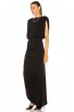 Long High Split Black Retrofete Florence Dress