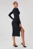 Ma Cutout Diamond Black Bandage Dress