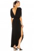 Long High Split Black Retrofete Florence Dress