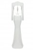 Long Elegant Backless White Evening Dress