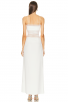 Elegant Brown Mesh Panel Maxi Spaghetti Strap Dress