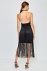 Herve Leger Strappy Halter Fringe Dress