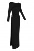 Black Mermaid Dress With Low Neck On The Back