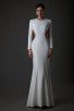 Long Elegant Backless White Evening Dress