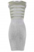 Herve Leger Bandage Dress Jacquared O Neck Tank Grey