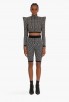 Bm Cropped Bicolor Jacquard Knit Sportswear Top+Shorts 