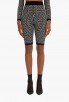 Bm Cropped Bicolor Jacquard Knit Sportswear Top+Shorts 