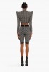 Bm Cropped Bicolor Jacquard Knit Sportswear Top+Shorts 