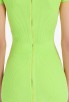 Bm Midi Length Lime Green Knit Openwork Dress