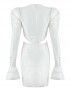 Black Flare Long Sleeve Hollow Out Bandage Dress