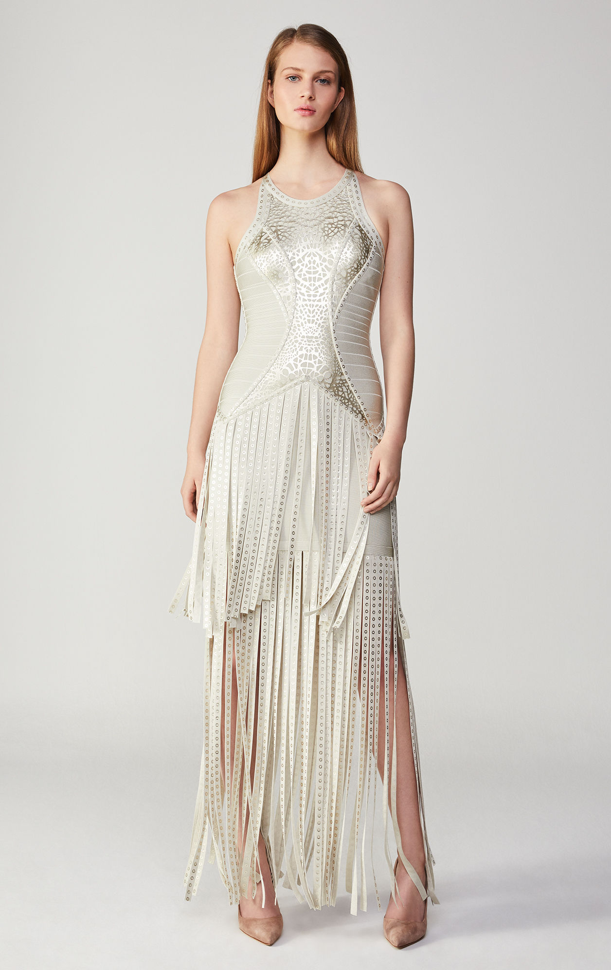 fringe gown